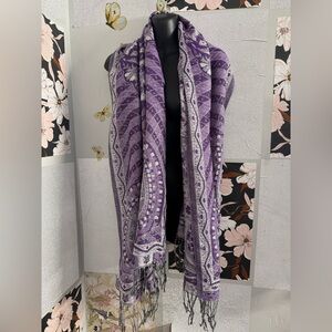 F.C Purple Patterned Scarf